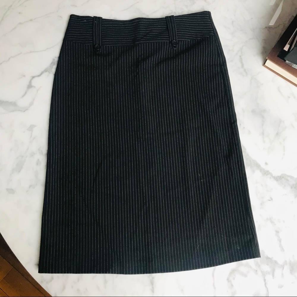 Pinstripe Pencil Skirt
